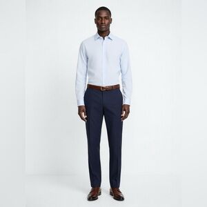 Zara Light Blue Slim Fit Button Down Long Sleeve Dress Shirt